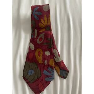 Vintage Barbra Blank New York 100% Silk Handmade Abstract Tie
